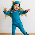 Band of the Wild Jade Blue and Gold Dragon Costume