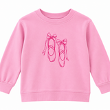Light Pink Ballet Slippers Sweatshirt made By Mustard and Ketchup Kids