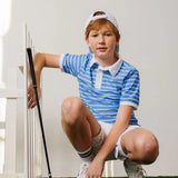 Sky Blue Baseline Stripe Polo Shirt