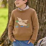 Little English Intarsia Sweater- Flying Mallard