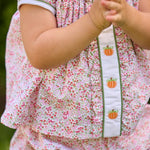 Little English Ruffled Sally Bloomer Set- Pumpkins