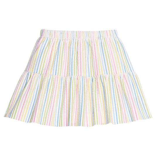 Little English Jillian Skirt- Rainbow Stripe Seersucker