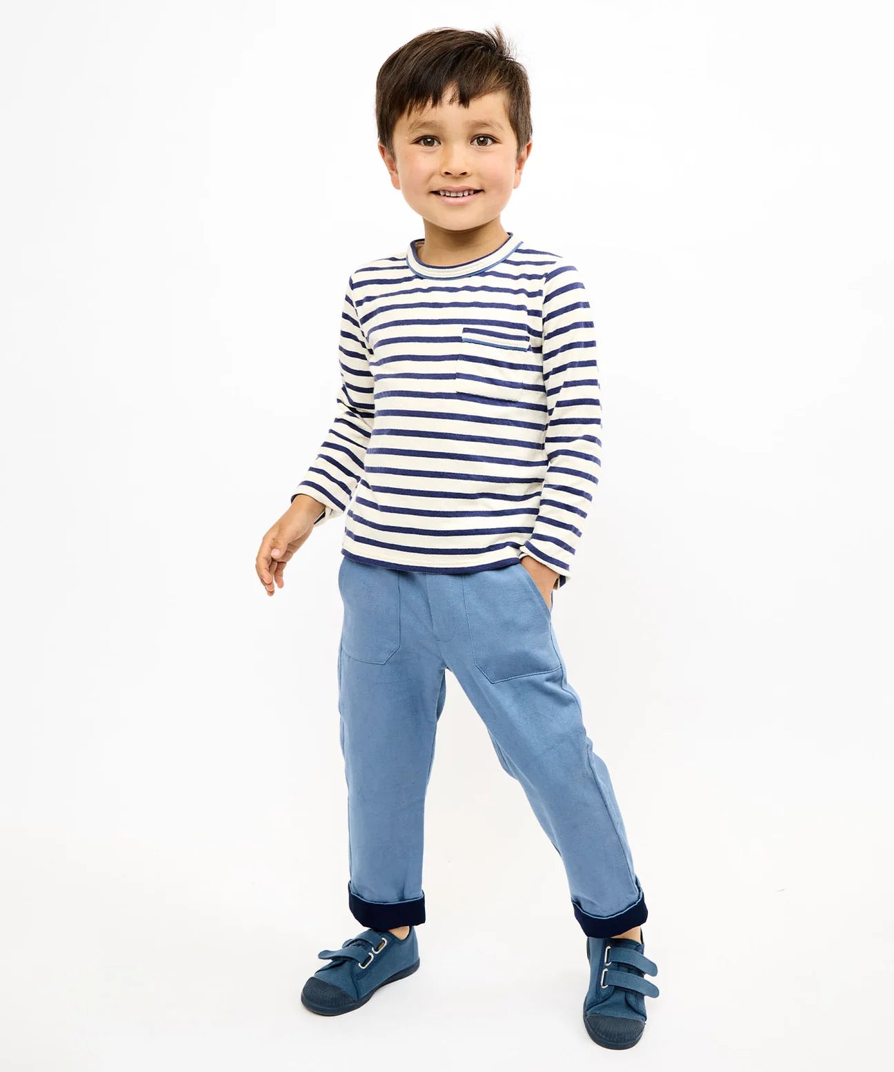 Oso & Me Edward T-Shirt- Navy Stripe