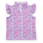 Lila and Hayes Ellie Girls' Sleeveless Performance Top- Preppy Petals