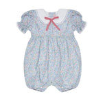 La Coqueta Light Blue Floral Eloisa Baby Girl Romper