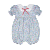 La Coqueta Light Blue Floral Eloisa Baby Girl Romper