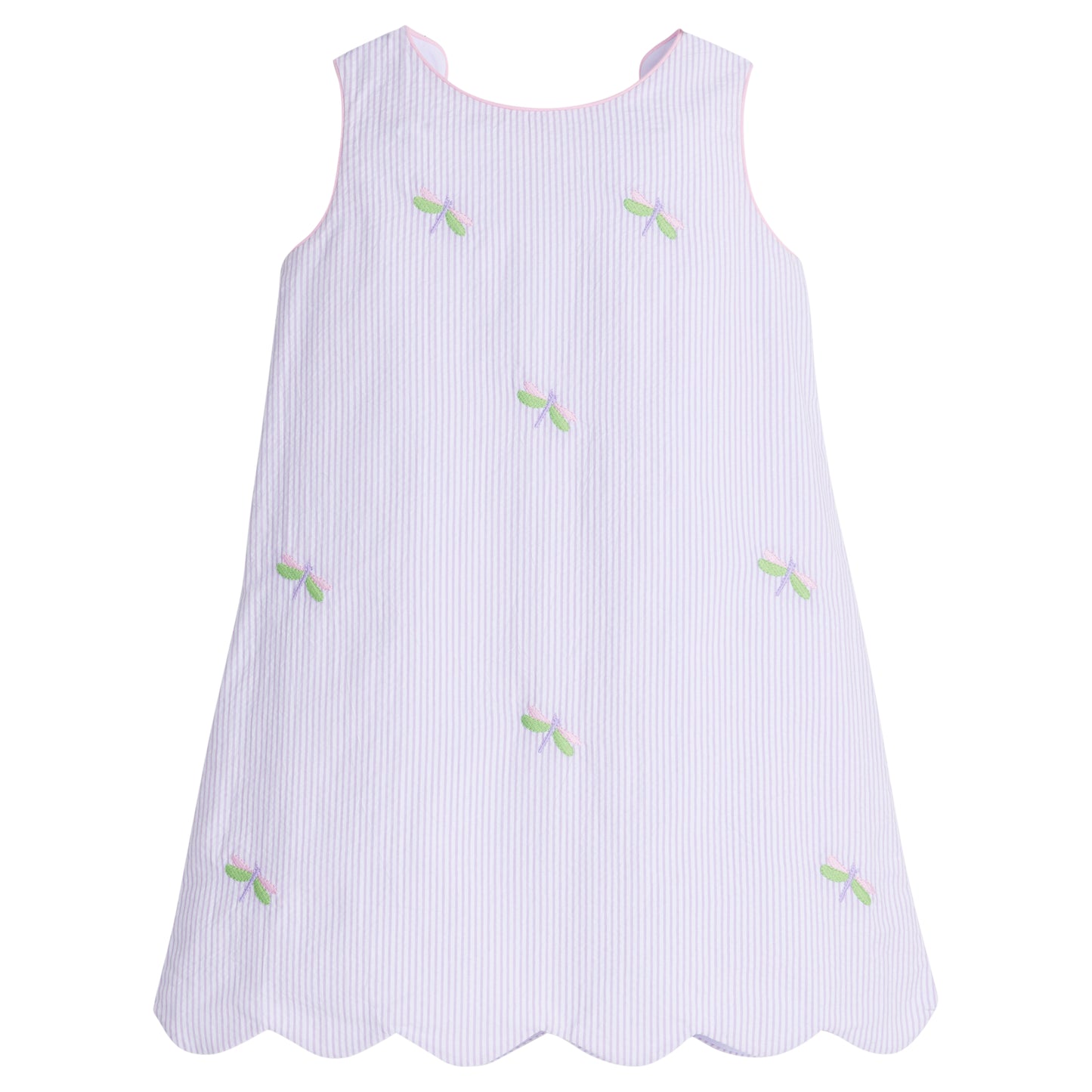 Little English Embroidered Bow Back Dress- Dragonfly