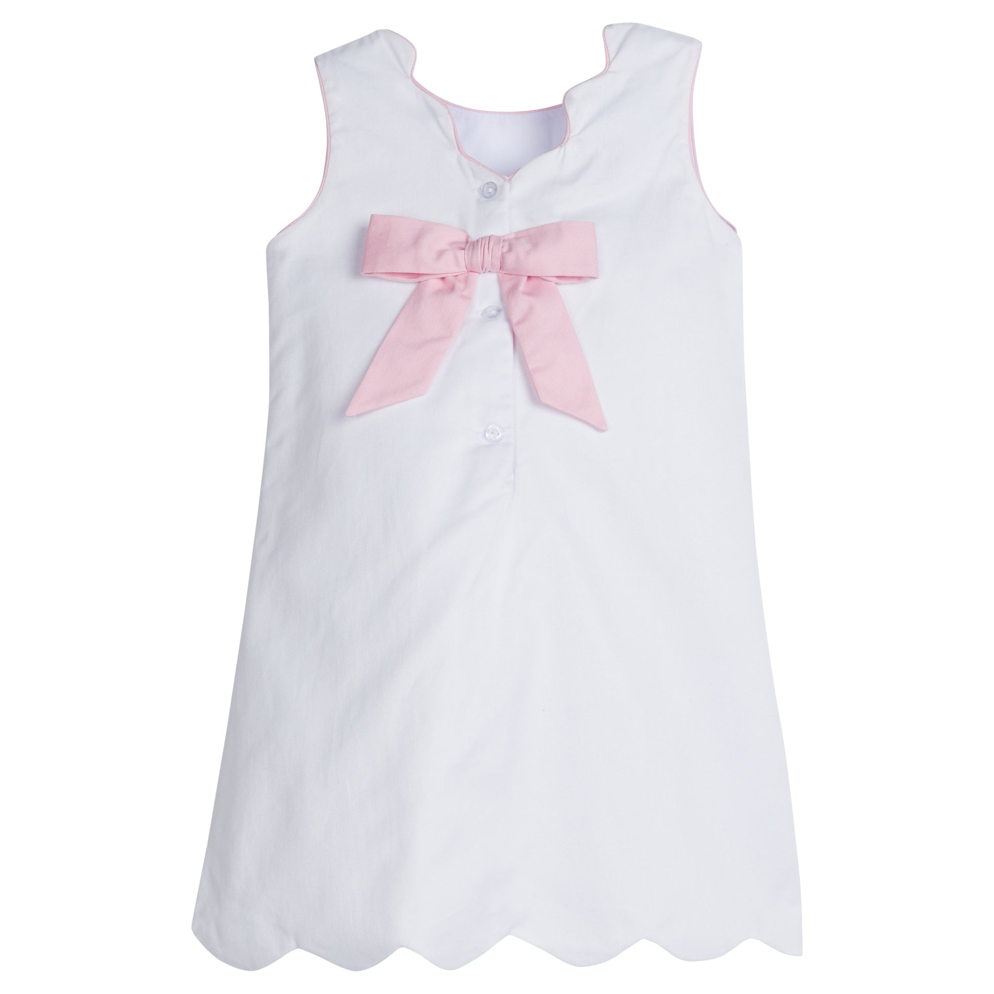 Little English Embroidered Bow Back Dress- Tennis