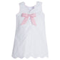 Little English Embroidered Bow Back Dress- Tennis