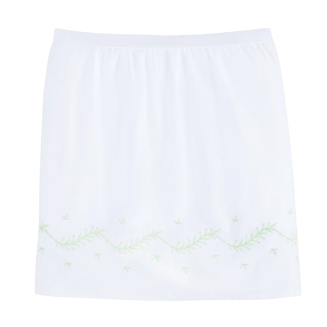 Little English Embroidered Crib Skirt- Meadow