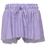 Azarhia Butterfly Purple Stripes Flowy Shorts