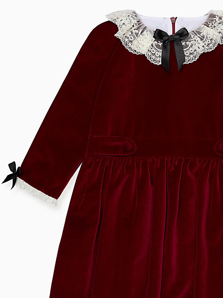 Burgundy Eva Velvet Dress