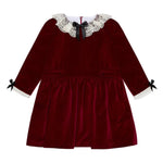 La Coqueta Burgundy Eva Velvet Dress