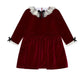 La Coqueta Burgundy Eva Velvet Dress