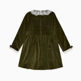 Olive Eva Velvet Girl Dress