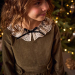 La Coqueta Olive Eva Velvet Girl Dress