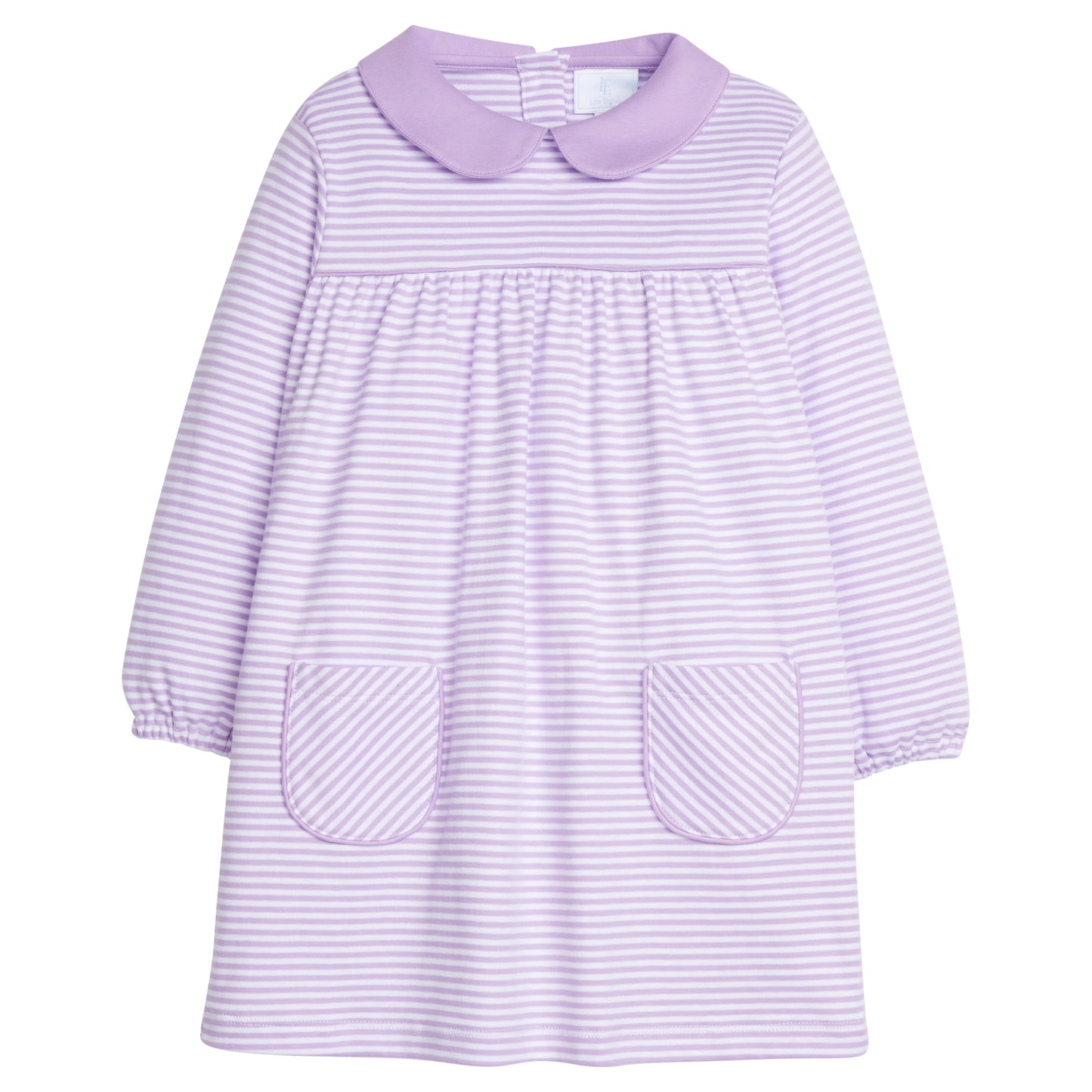 Little English Evelyn Dress - Lavender Stripe