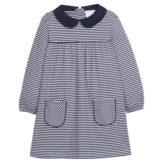 Little English Evelyn Dress - Navy Stripe 