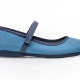 Children Chic Evelyn Blue Canvas Mary Janes