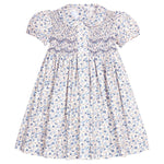 Little English Smocked Bridget Dress- Wisteria Floral