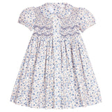 Little English Smocked Bridget Dress- Wisteria Floral