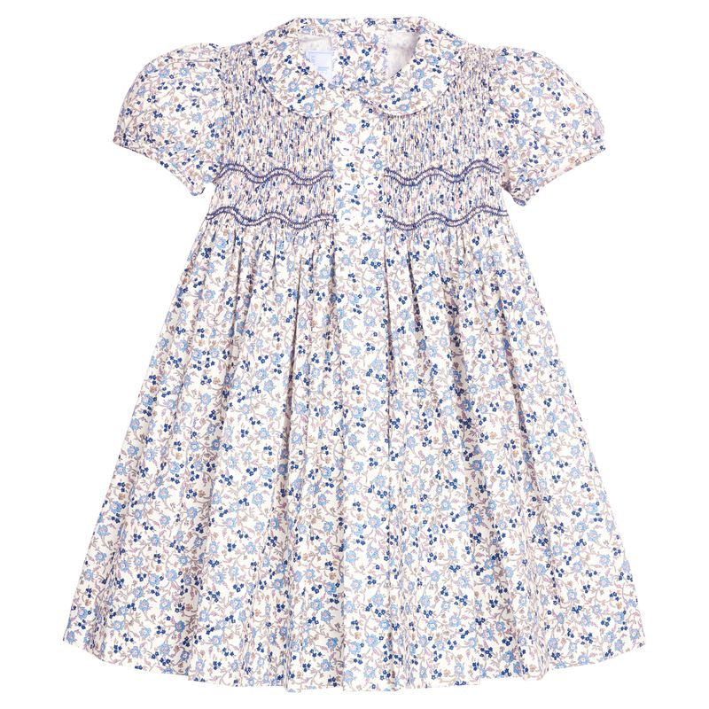Little English Smocked Bridget Dress- Wisteria Floral