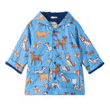 Hatley Blue Little Pups Snap Rain Coat 