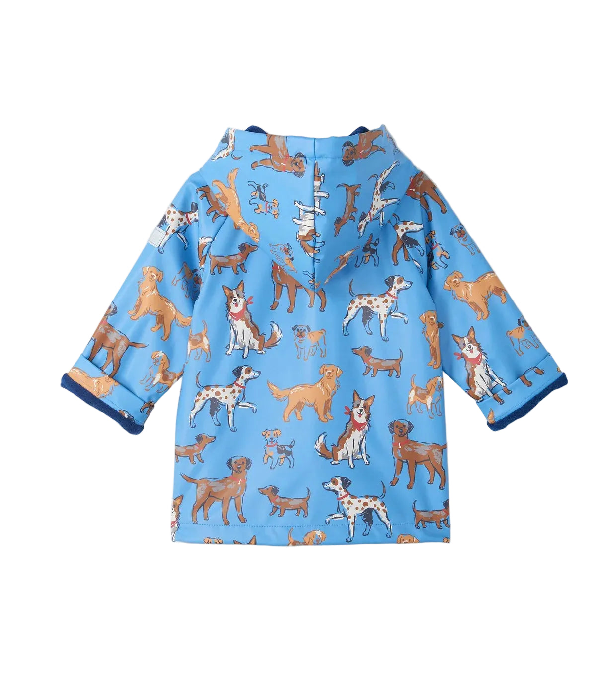Hatley Blue Little Pups Snap Rain Coat 