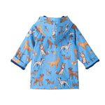 Hatley Blue Little Pups Snap Rain Coat 