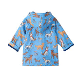 Hatley Blue Little Pups Snap Rain Coat 