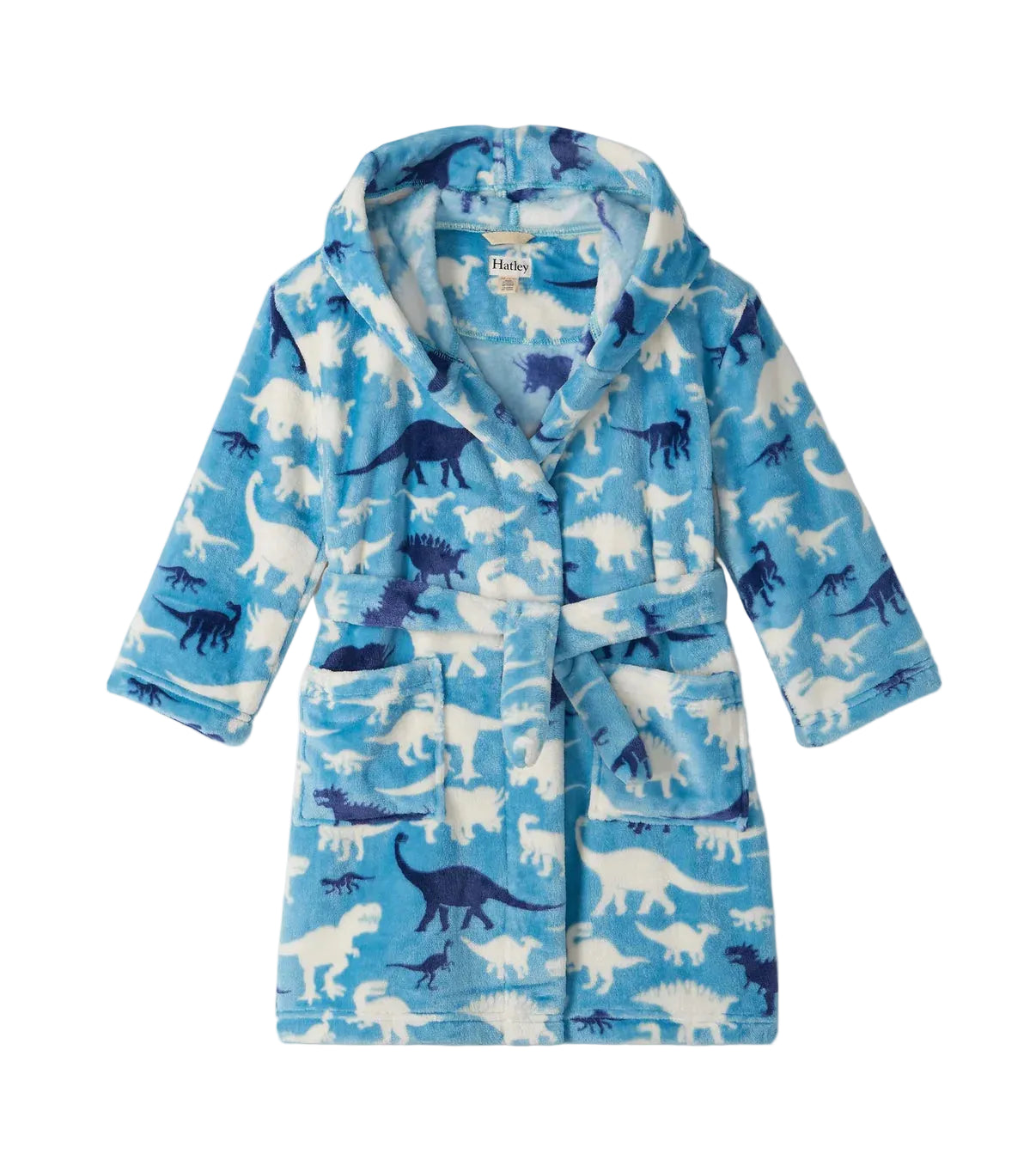 Hatley Dino Silhouette Fuzzy Fleece Robe 