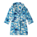 Hatley Dino Silhouette Fuzzy Fleece Robe 