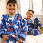 Hatley Dog Silhouette Fuzzy Fleece Robe