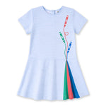 Florence Eiseman Stripe Knit Dress With Applique Crayons