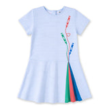 Florence Eiseman Stripe Knit Dress With Applique Crayons