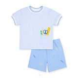 Florence Eiseman Boy's Knit Short Set with School Supplies