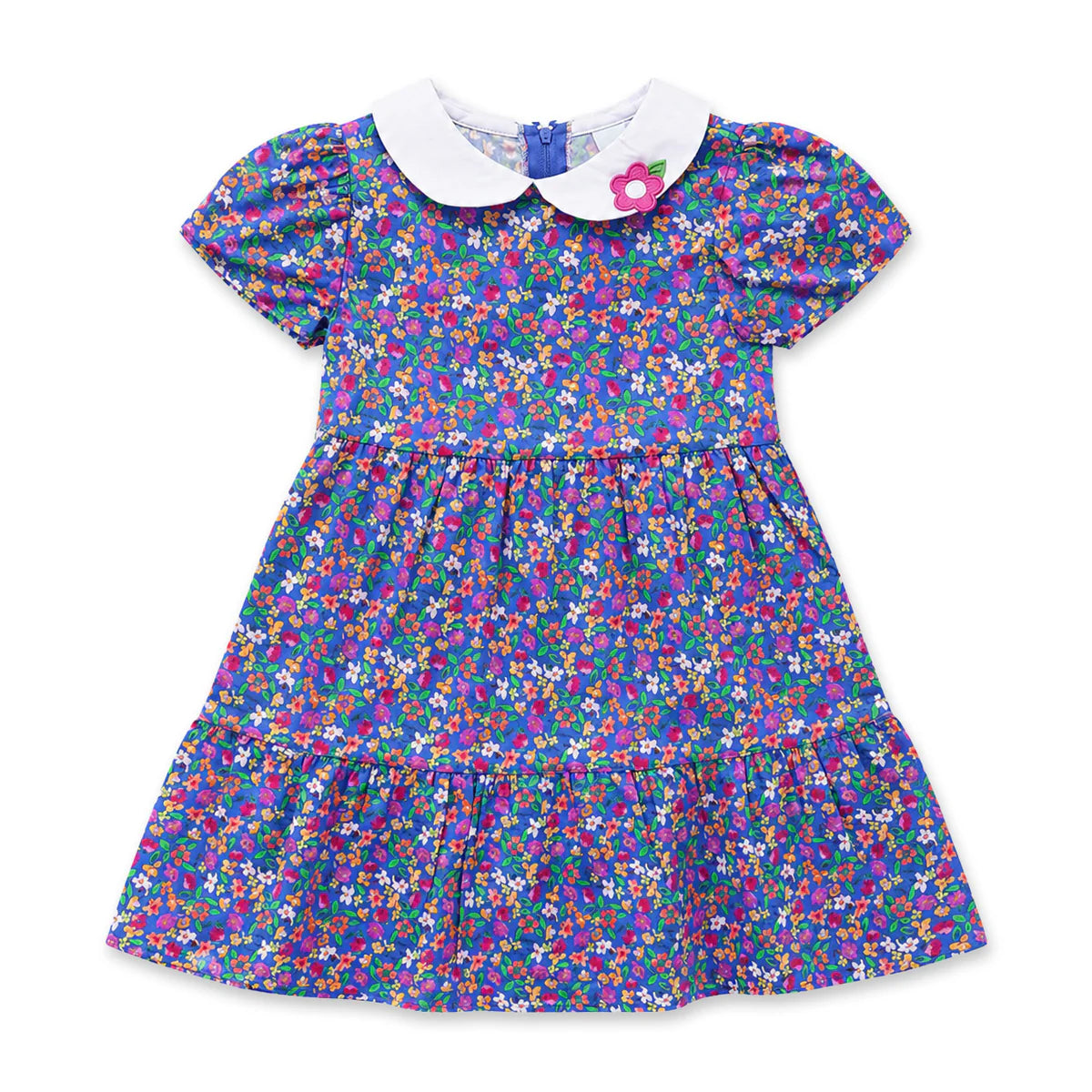 Florence Eiseman Floral Print Dress With Collar