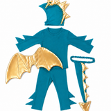 Band of the Wild Jade Blue and Gold Dragon Costume