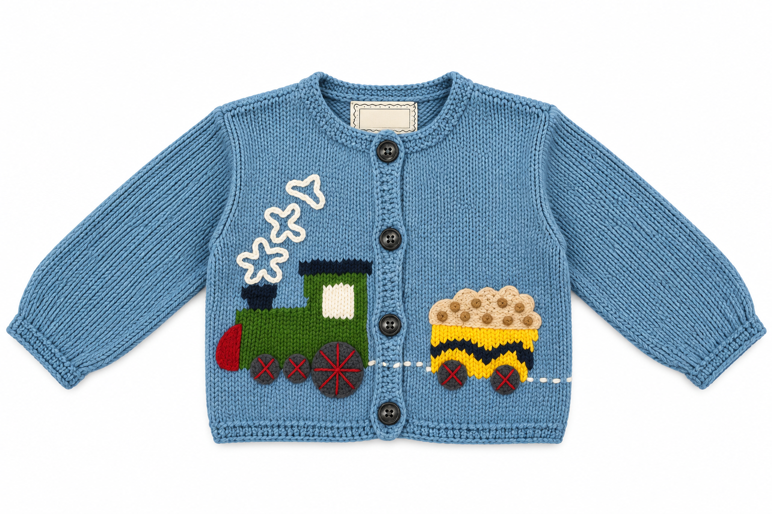 Little Engine Train Baby Knit Sweater made by Art Walk