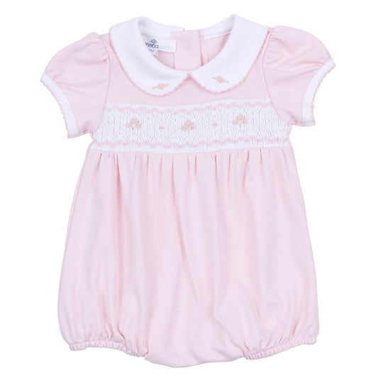 Magnolia Baby Lillian Smocked Bubble - Pink