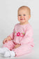 Stripe Knit Longall With Flowers
