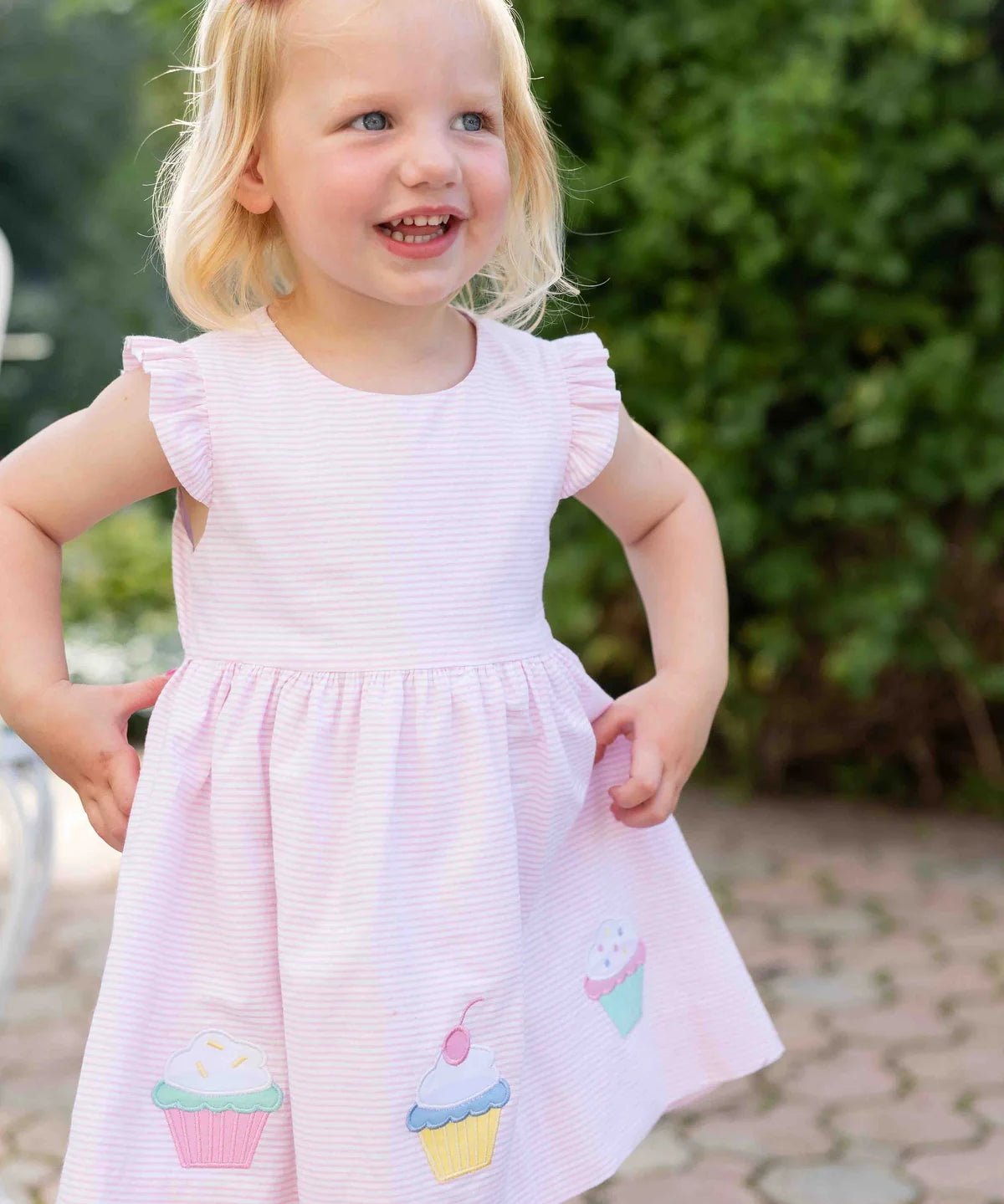 Seersucker Dress With Cupcakes