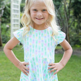Printed Knit Tulip Twirl Dress