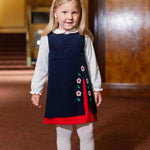 Florence Eiseman Knit Long Sleeve Blouse With Red Picot