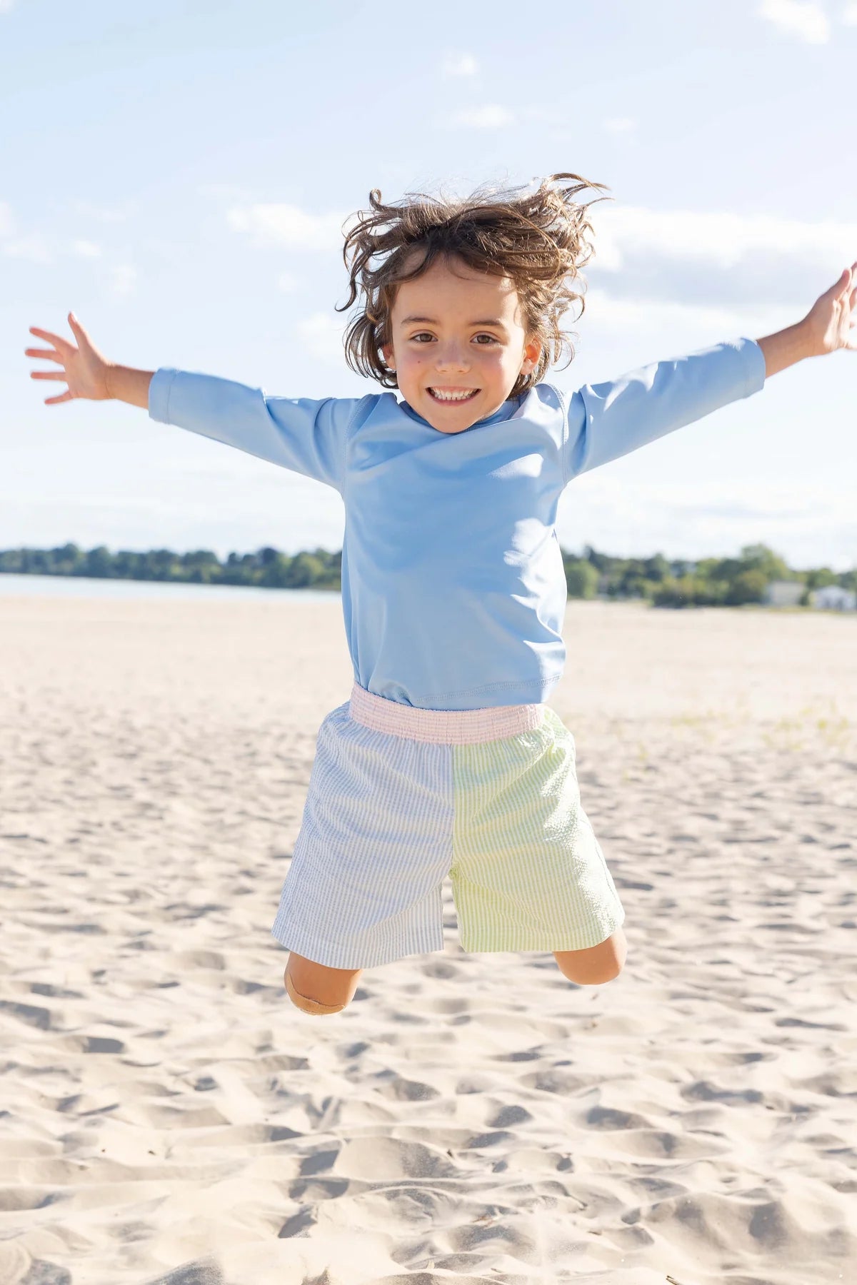 Florence Eiseman Stripe Seersucker Swim Trunk