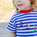 Florence Eiseman Knit Short Set With Sailboats