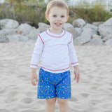 Fishing Lure Print Swim Trunk