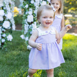 Pincord Romper With Flowers