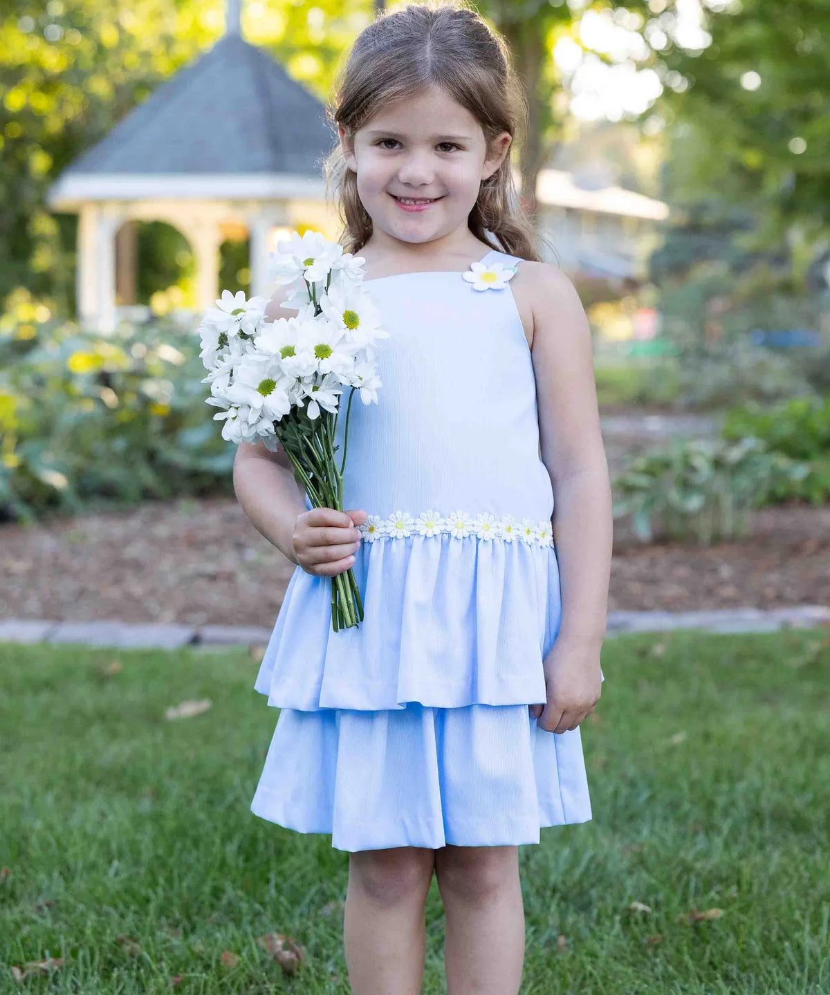 Pique Dress With Daisies