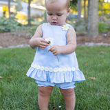 Pique Dress and Bloomers With Daisies